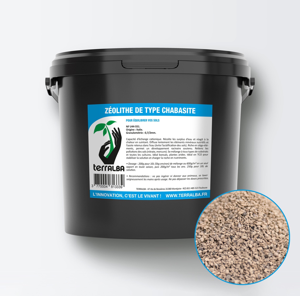 Zéolithe Chabasite 0.7-2mm : Dépolluant Sol Naturel &amp; Rétention d'Eau